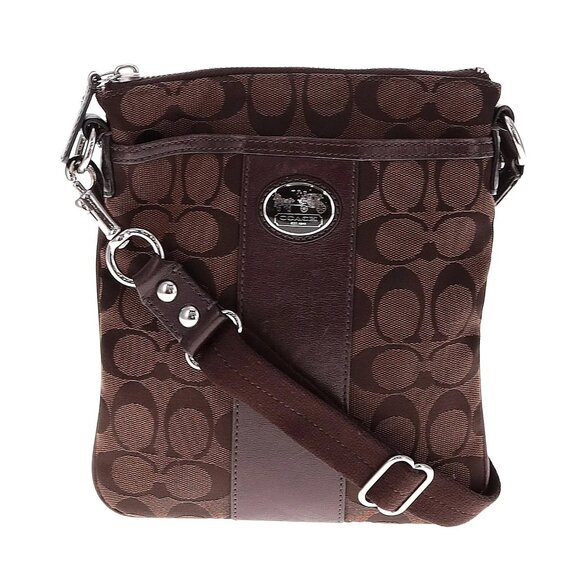 Coach Signature Crossbody Bag Purse c - Picture 1 of 14